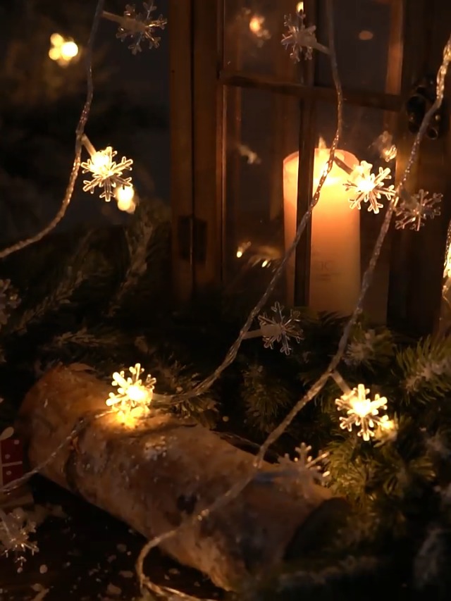 Amazon.co.jp: COOLBOTANG クリスマス 雪型 LEDイルミネーションライト