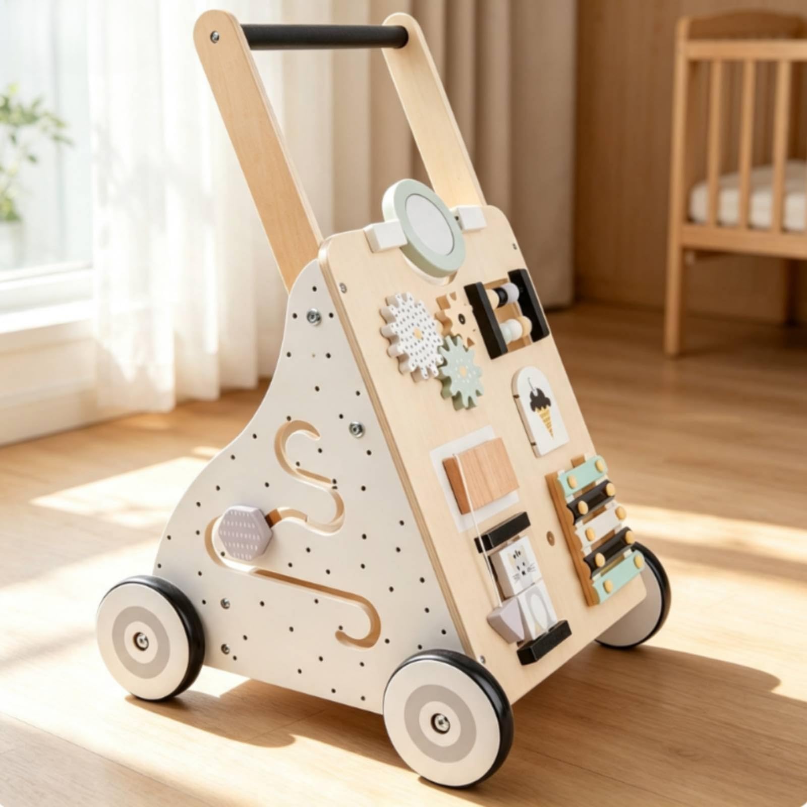 Marche En Bois Stable | Multifonction, Multifonctionnel, pr Crèche, Pits, Bleu