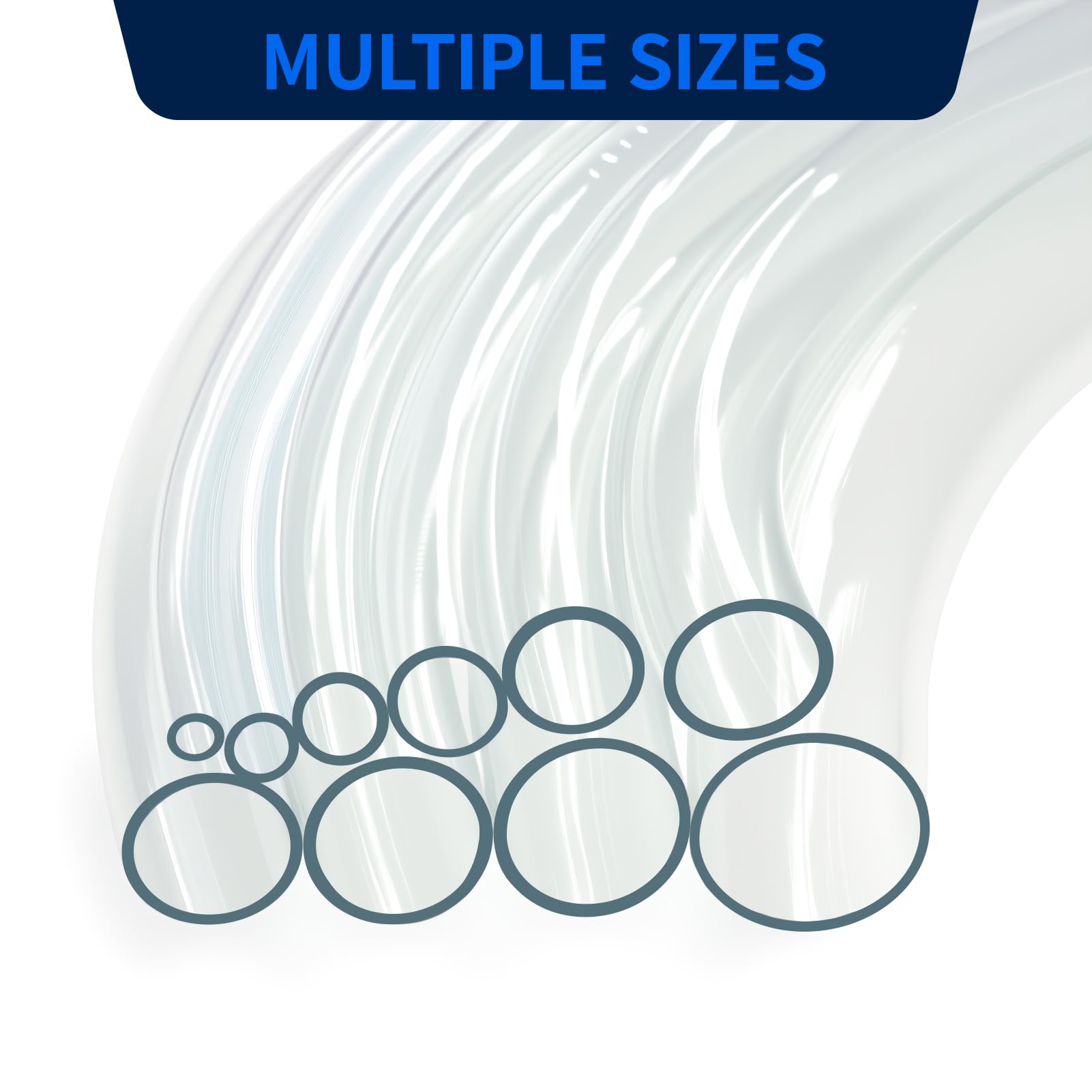 Tuyau Flexible en PVC de 16 x 18 mm, Tube en Plastique Transparent de 5 Mètres, Tuyau à Paroi Mince d'une Épaisseur de Paroi de 1 mm pour Applications Basse Pression