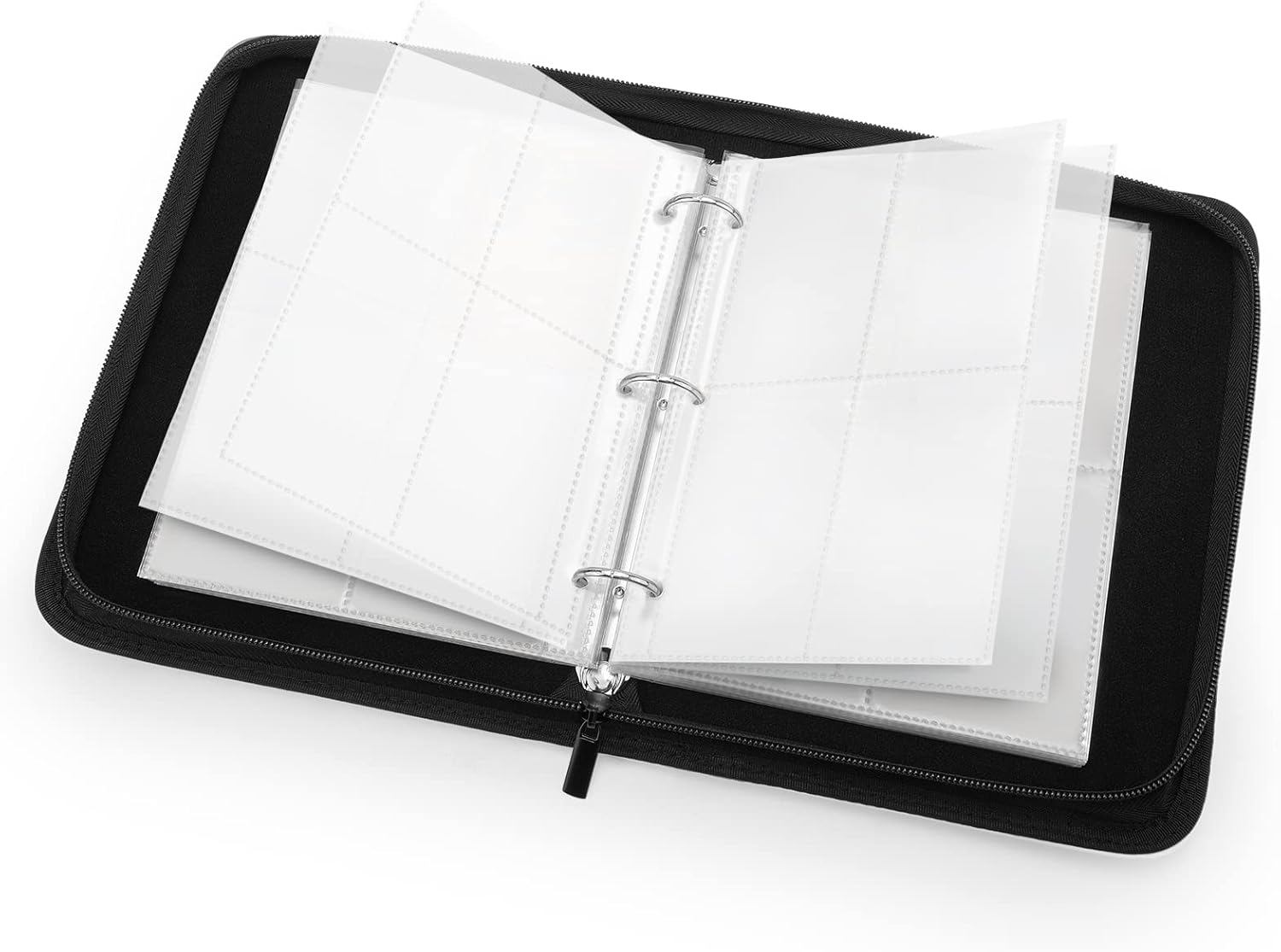 Yinke Binder Case Compatible with Pokemon Card, PM TCG Card Holds Up to 400 Cards with 50 Premium 4-Pocket Page, Hard Organizer Carry Cover Storage Bag (Hemisphere- red and White)