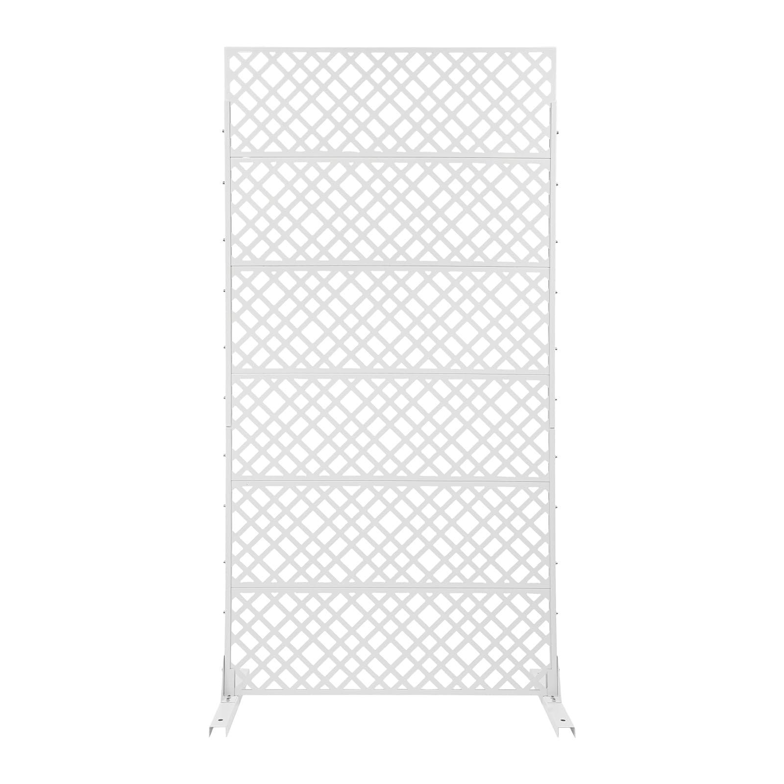 Brise-vue en métal 90 × 183 cm, blanc, panneau décoratif de