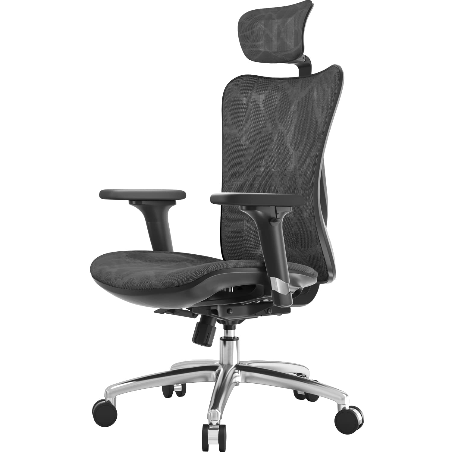 SIHOO Ergonomic Office Chair Mesh Desk Chair with Adjustable Lumbar Support 3D Armrests Breathable High Back Computer Chair (Black)
