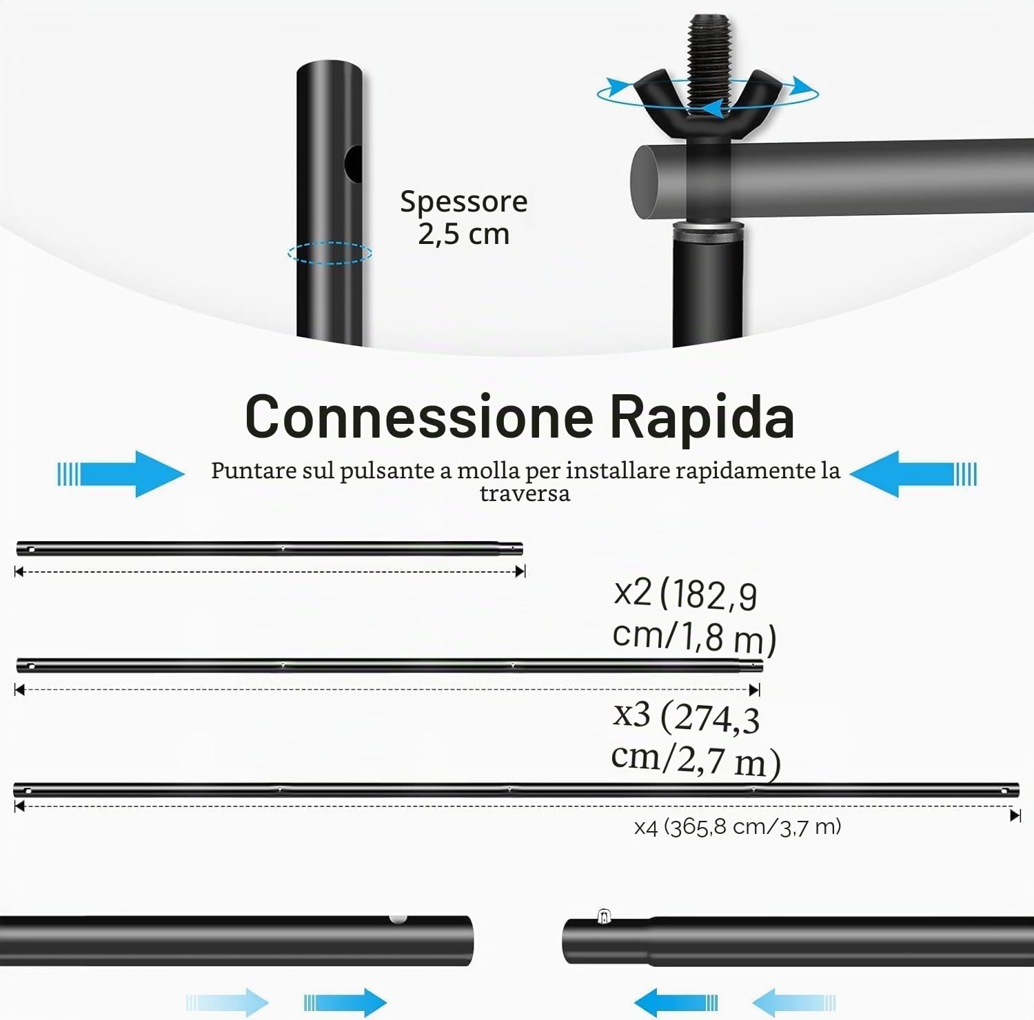 EMART Supporto Per Sfondo Fotografico 3 M X 3,6 M Regolabile E Borsa Per Trasporto Per Studio Fotografico, Video, Ritratti E Fotografia Di Prodotti