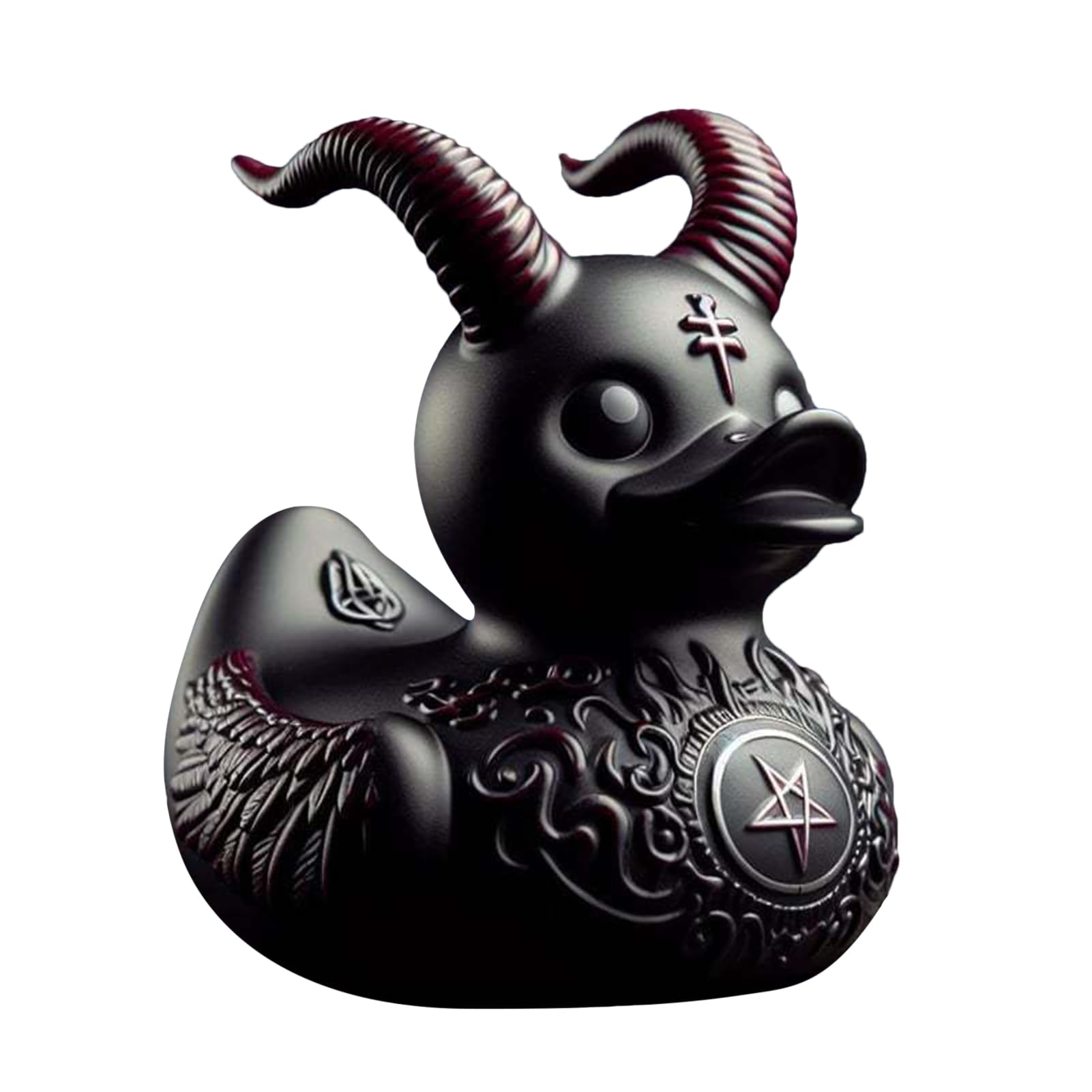 Tedious Girls A Duckieville Duck Figurines Gothic Decor | Cool Satan Ducks Statue Ornaments | Resin Duckyville Ducks Figurine Punk Home Decor | Rock Ducks Sculpture Halloween Decorations For Friends