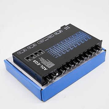 Generic Premium 9-Band Car Audio Equalizer with Subwoofer Output, 18cmx11.5cmx2.5cm, Black