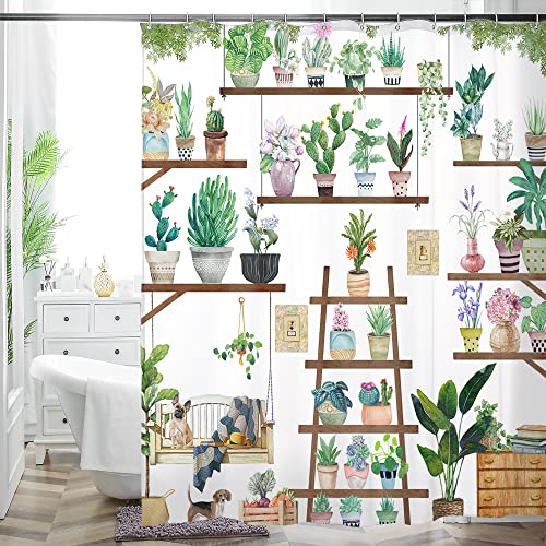 HMS Happy Memories Thicken Durable Polyester Blend Cloth Fabric Bathroom Curtain Colorful Bohemian Boho Floral Print Beautiful Bright Shower Curtain for Bathroom Decoration, 72"x72" (Season 9)