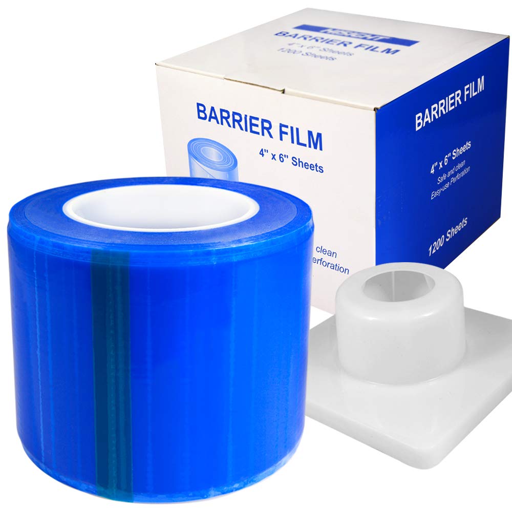Barrier Film Disposable Blue Barrier Film Roll 4" x 6" 1200
