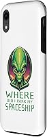 Vista 17 de iPhone 13 Pro Alien Head Art Where I Park Spaceship Area 51 Ufo Aliens Case
