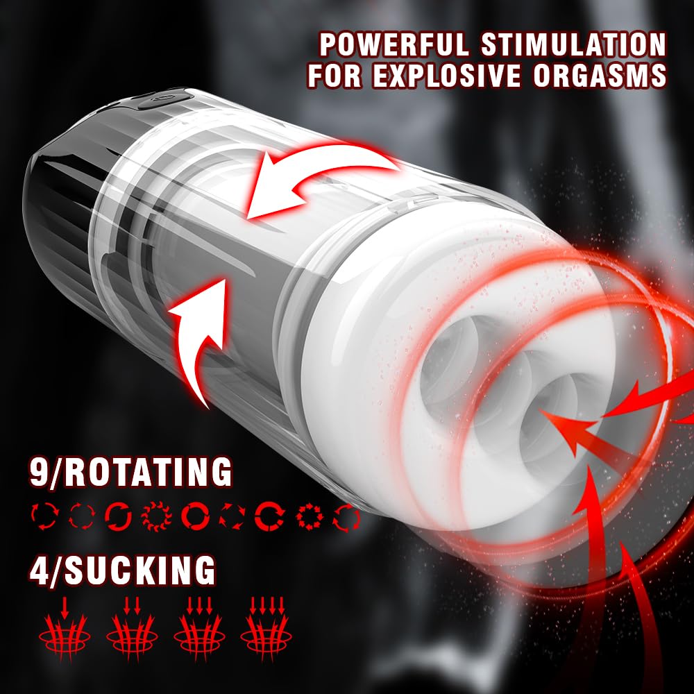 Elektrischer Masturbieren Lmgoc Masturbieren für Männer Taschenmuschi mit 9 Rotationsmodi & 4 Saugmodi Sex Spielzeug 3D Vagina Pocket pussy Sex toys Solo Muschi Sex spielzeug für die männer