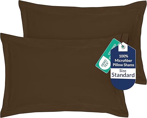 Miniatura 86 de Royale Linens Paquete de 2 fundas de almohada tamaño Queen de 20 x 30 pulgadas, microfibra cepillada de 1800, fundas de almohada de cama