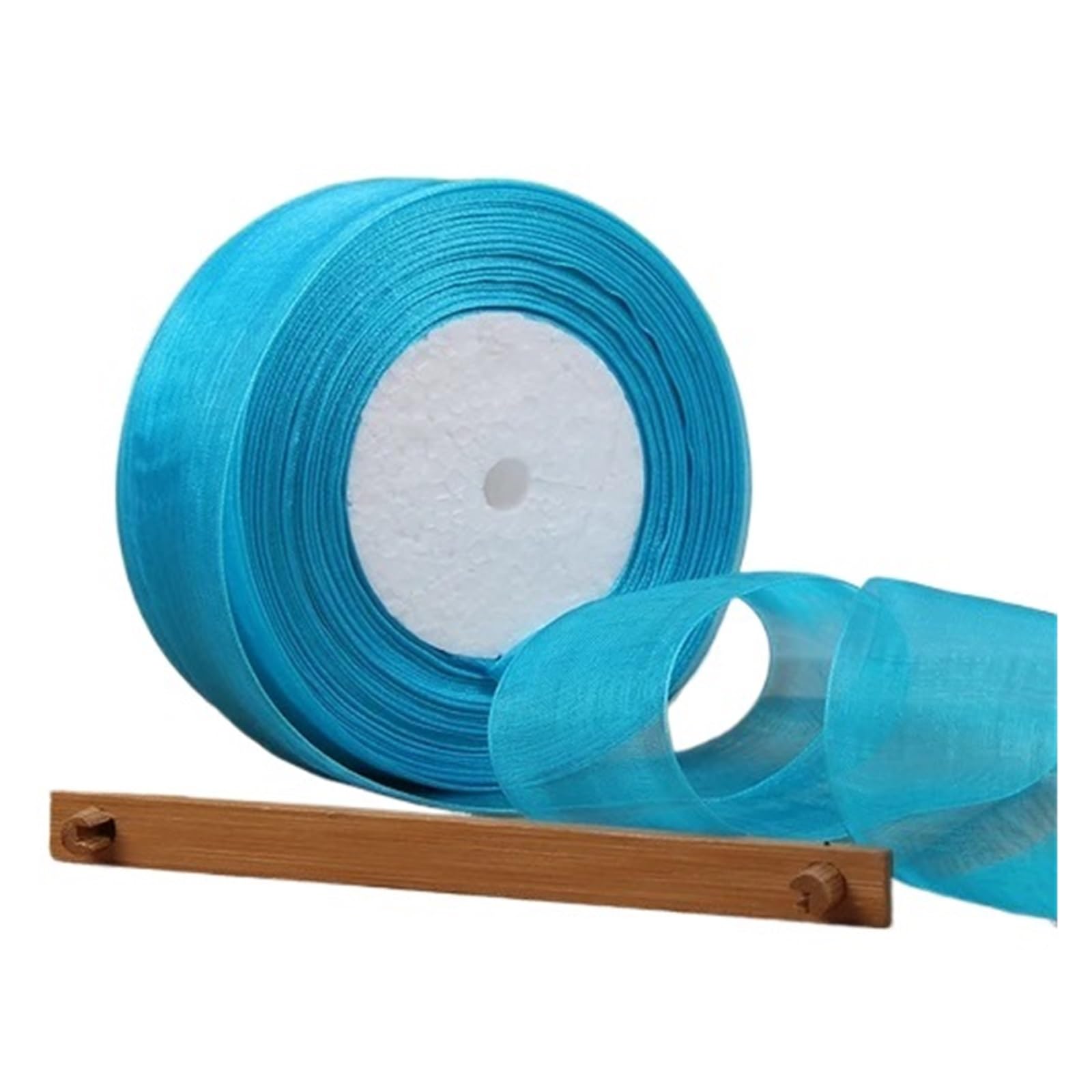 Wstążka, wstążki do pakowania prezentów, wstążka z organzy, wielokolorowa, o wielu szerokościach, 2 sztuki(Peacock Blue,40mm organza ribbon)