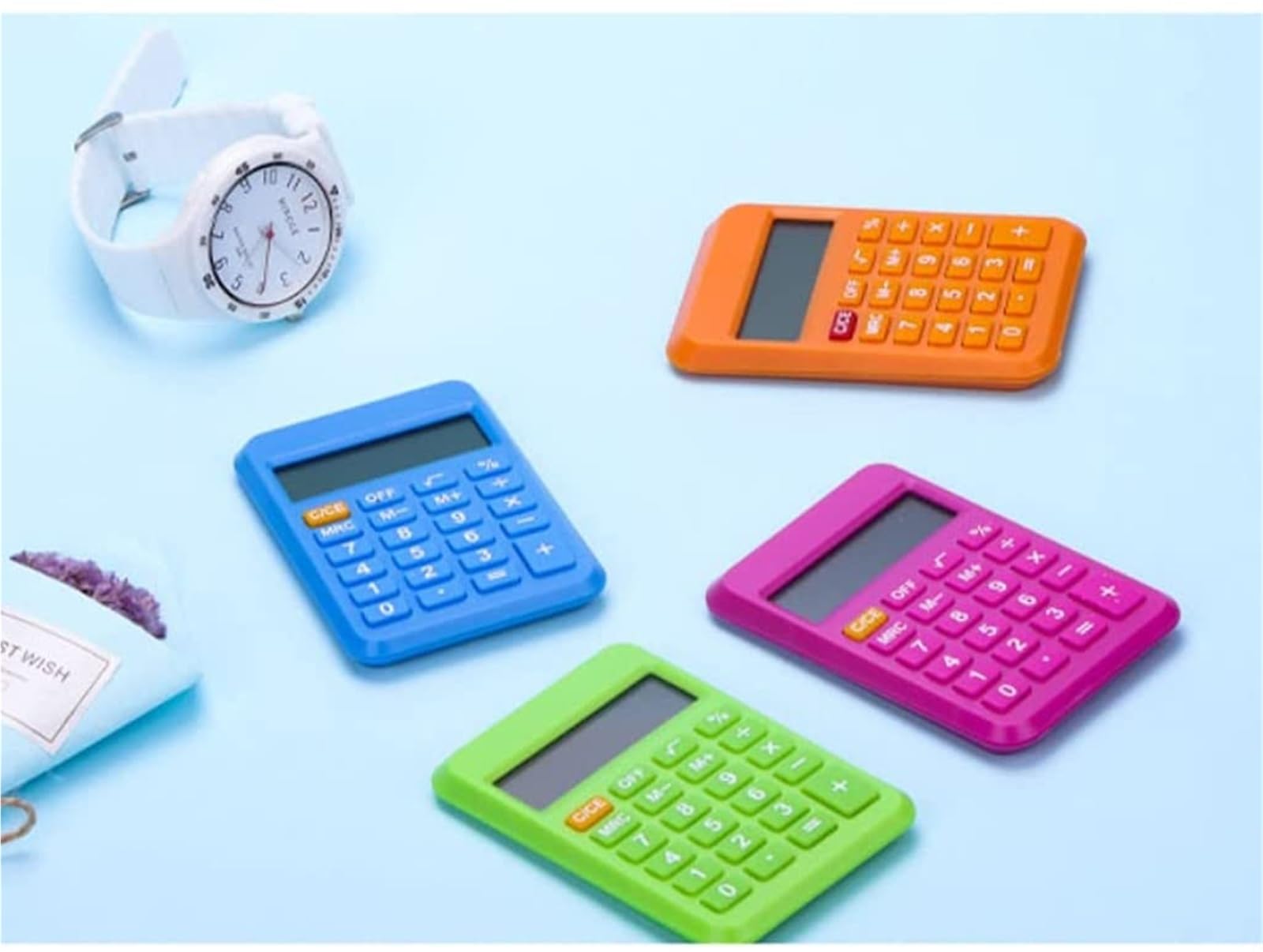 Kalkulatory Kalkulator, Kalkulator Biurkowy Elektroniczny Z 8-cyfrowym Wyświetlaczem LCD Kalkulatory Biurowe Dla Studentów Przybory Szkolne(Purple)