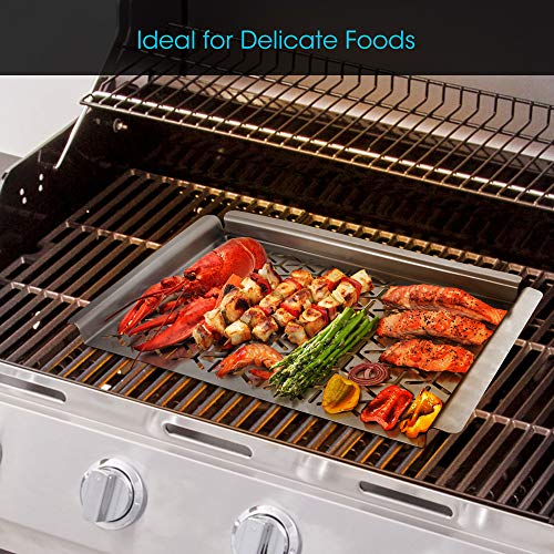 image for Unicook Grill Topper, Vegetable Grill Basket for Outdoor Grill, Warp-F