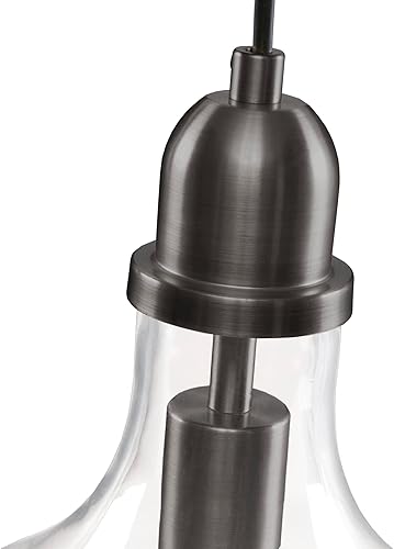 Miniatura 7 de Hampton Hill Auburn - Lámpara colgante de cristal moderna para isla de cocina, con forma de campana, lámpara de techo, granja, comedor, vestíbulo,