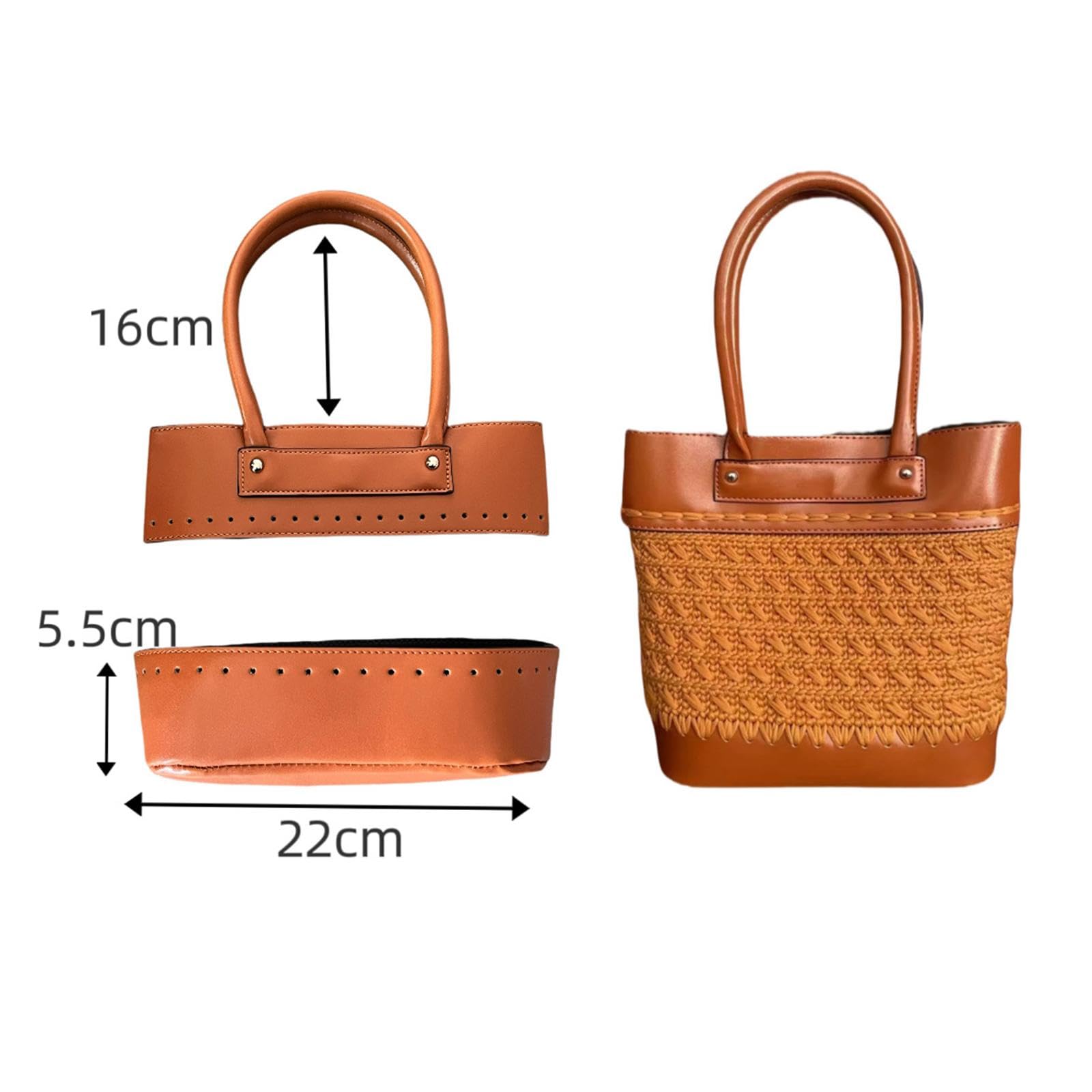 DIY-Handtaschen-Bastelset: Materialset, Geschenktasche, Tragegriff für Einkaufstasche, Geldbörse, Braun
