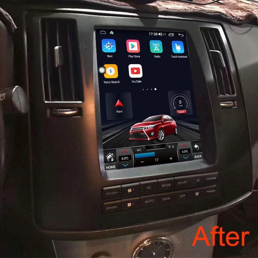 ROADYAKO Indash Android 13.0 Center Multimedia Car PC for Infiniti FX35 2008 2009 2010 2011 Auto GPS Navigation RDS 4G WiFi SWC Audio Video FM AM Bluetooth Audio Video