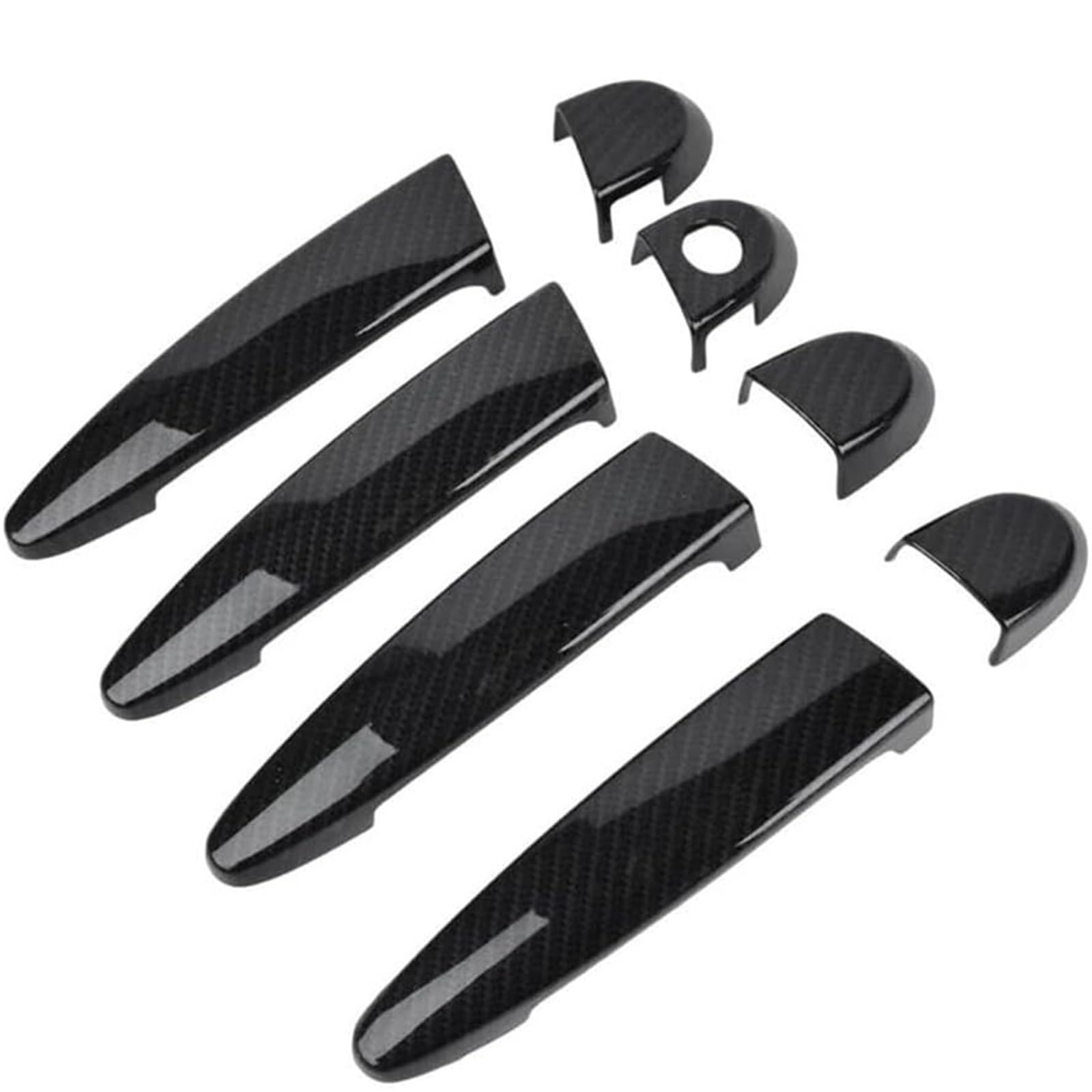 Glymzoi Car Exterior Door Handles Car Left Exterior Door Handle Carbon Fiber Outside Cover for 1er 2er 3er 4er X5 X6 E87 E90 E91 E92 E93 F30