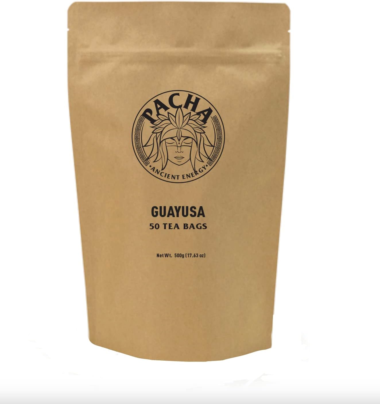 Pacha Ancient Energy Guayusa Tea – 50 Tea Bags | 10g leaf in each | Organic Loose Leaf Tea | Traditional Guayusa Loose Leaf | 164mg Caffeine + Antioxidants & L-Theanine | Yerba Mate & Coffee Alternative
