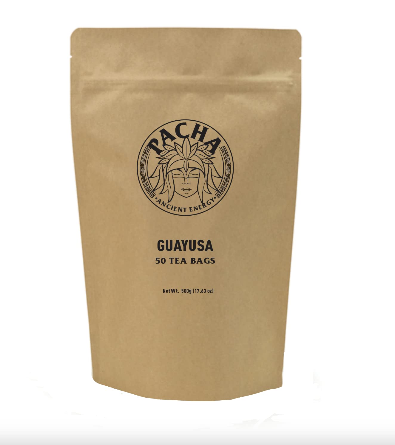 Pacha Ancient Energy Guayusa Tea – 50 Tea Bags | 10g leaf in each | Organic Loose Leaf Tea | Traditional Guayusa Loose Leaf | 164mg Caffeine + Antioxidants & L-Theanine | Yerba Mate & Coffee Alternative