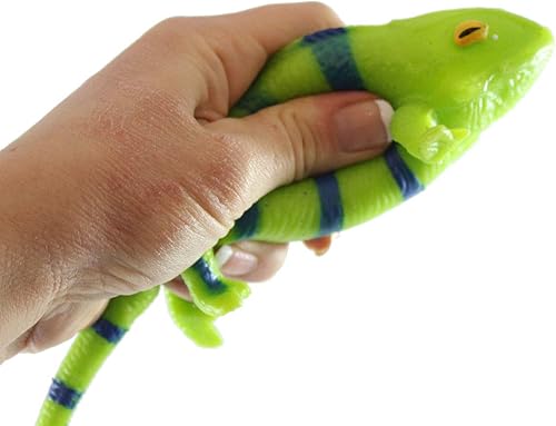 Miniatura 2 de Curious Minds Busy Bags Juguete elástico y exprimidor de camaleón, relleno de cuentas crujientes, pelota antiestrés para ansiedad, anfibio OT