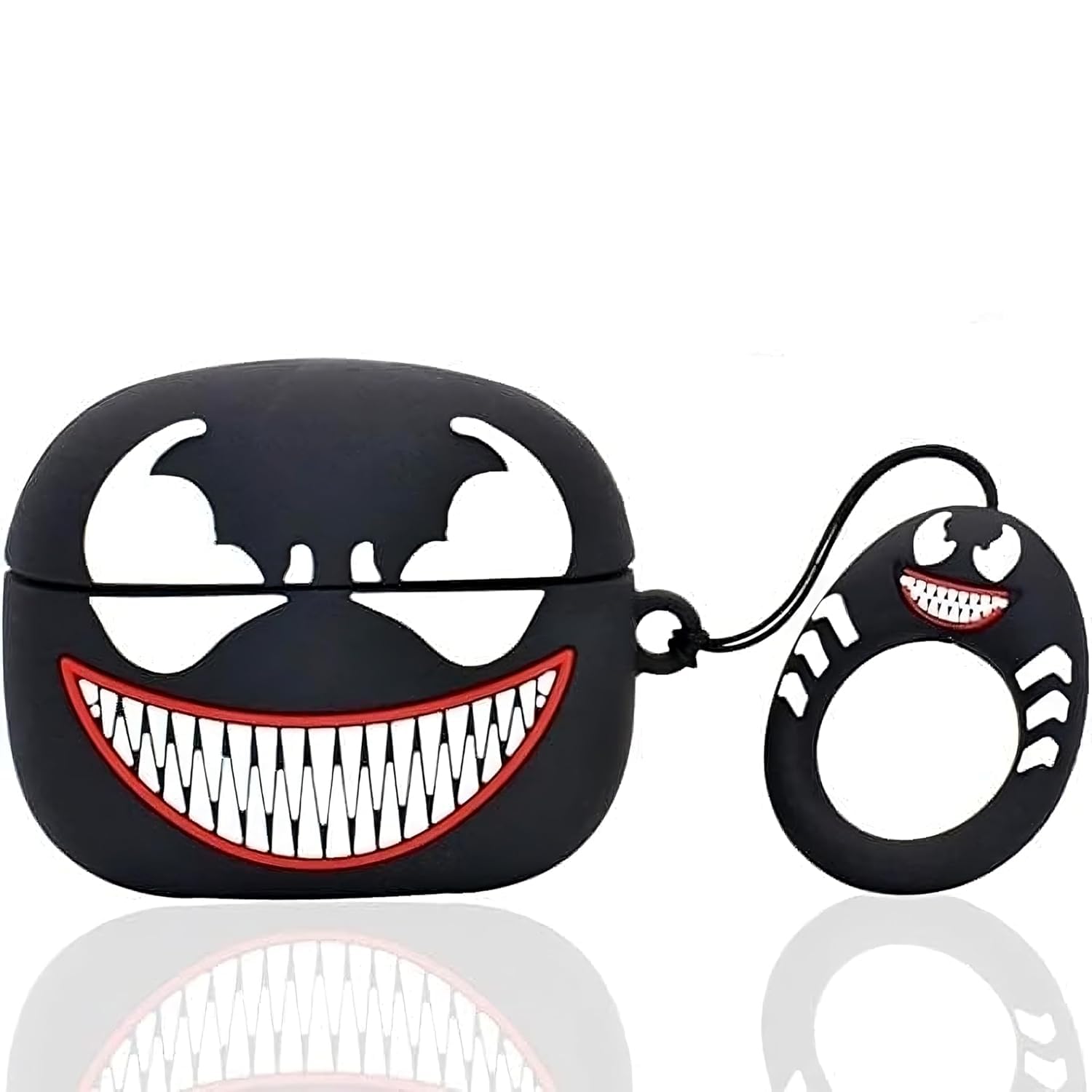 KHR Silicone Case Cover for AirPods Pro 3rd Generation (2025), Cute Cartoon Characters Design Case with Keychain for AirPods Pro 3 (Venom)-image-14