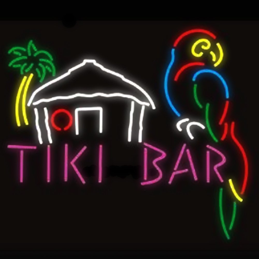 Tiki Bar Parrot House Real Glass Beer Bar Pub Store Party Room Wall Window Display Neon Signs 19x15