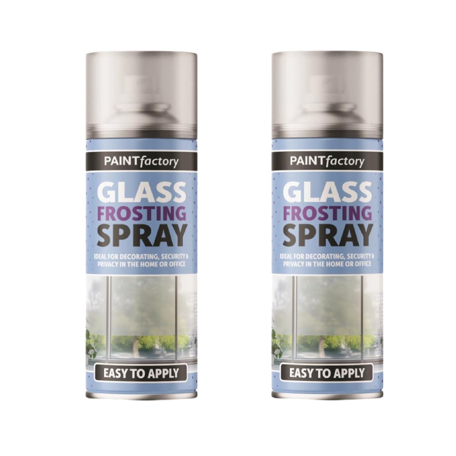 Neel Saanjh Glass Frosting Spray, Easy To Apply, Durable And Long-Lasting, Quick Drying, Portable And Lightweight, Ideal For Privacy, Decorating, Security, 400ml (2PCS)
