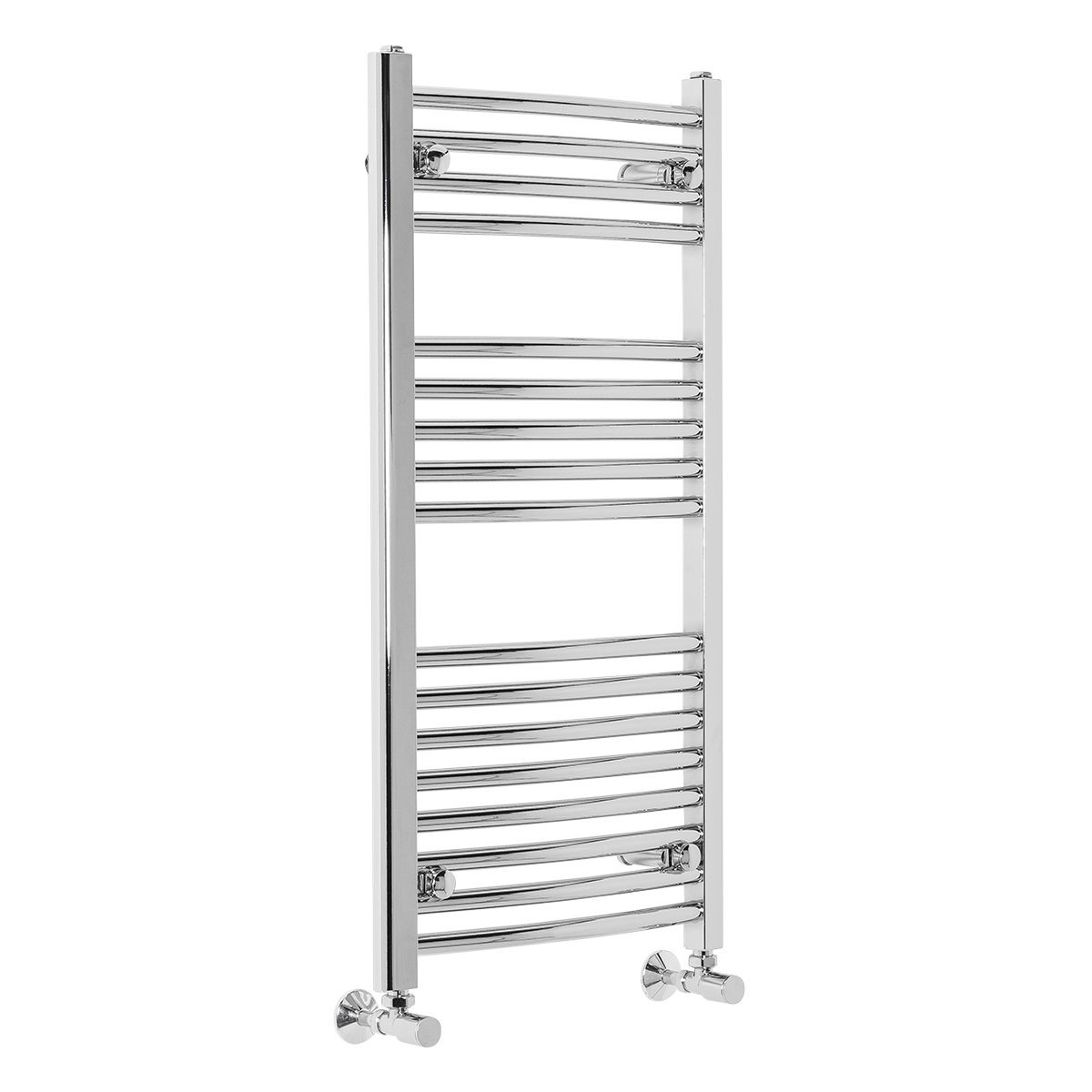 Warmehaus Chrome Contemporary Curved Heated Bathroom Towel Rail Radiator Rad 900 X 450