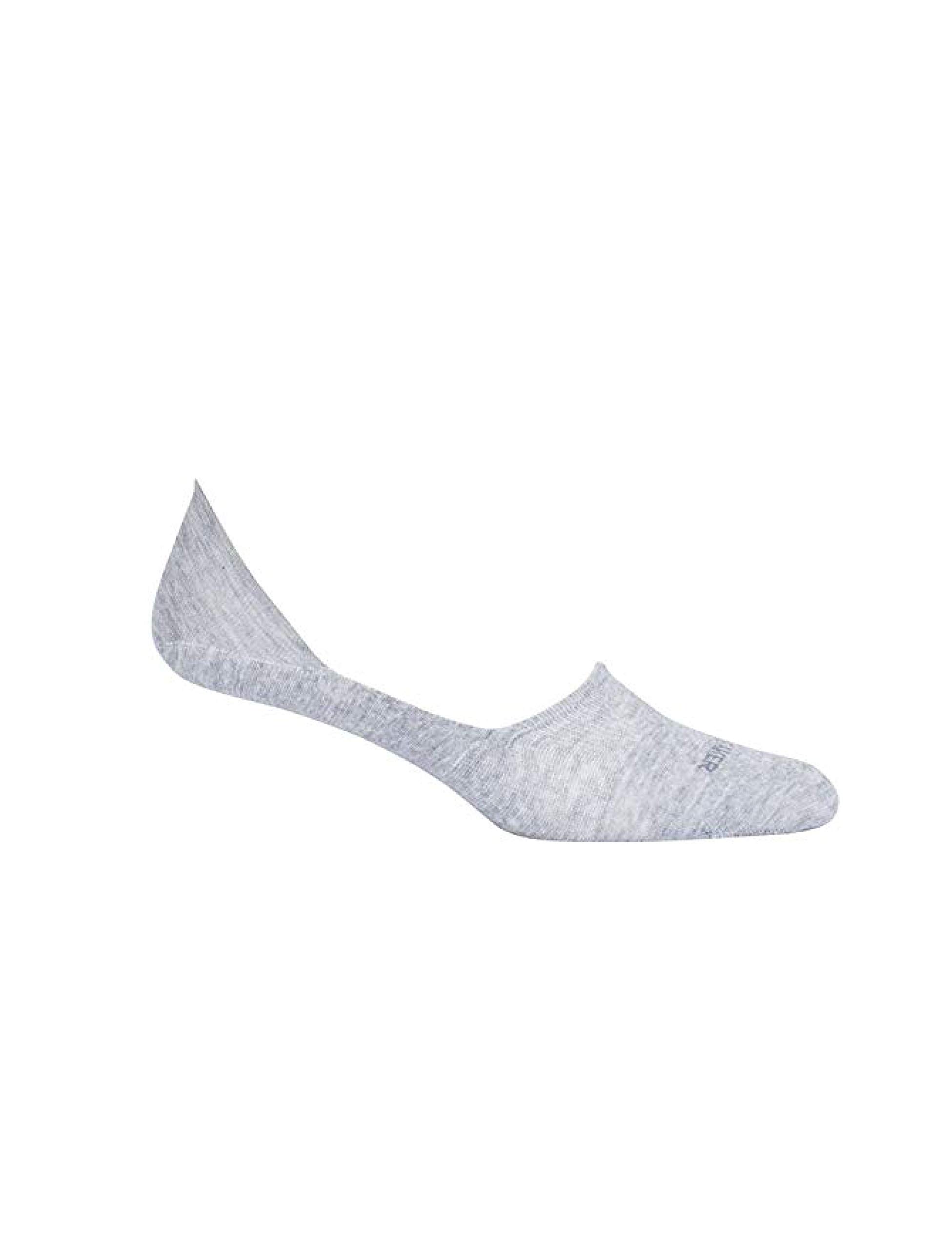 Helicase Womens Lifestyle Fine Gauge Ultra Light No Show with a Sock Ring; Size: Large - Blizzard HTHR