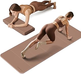 PAIDU Foldable Fitness Yoga Mat | (10MM) Extra Thick | SGS Certified | 190×66 Extra Long-Wide | Portable & Easy Store | fo…