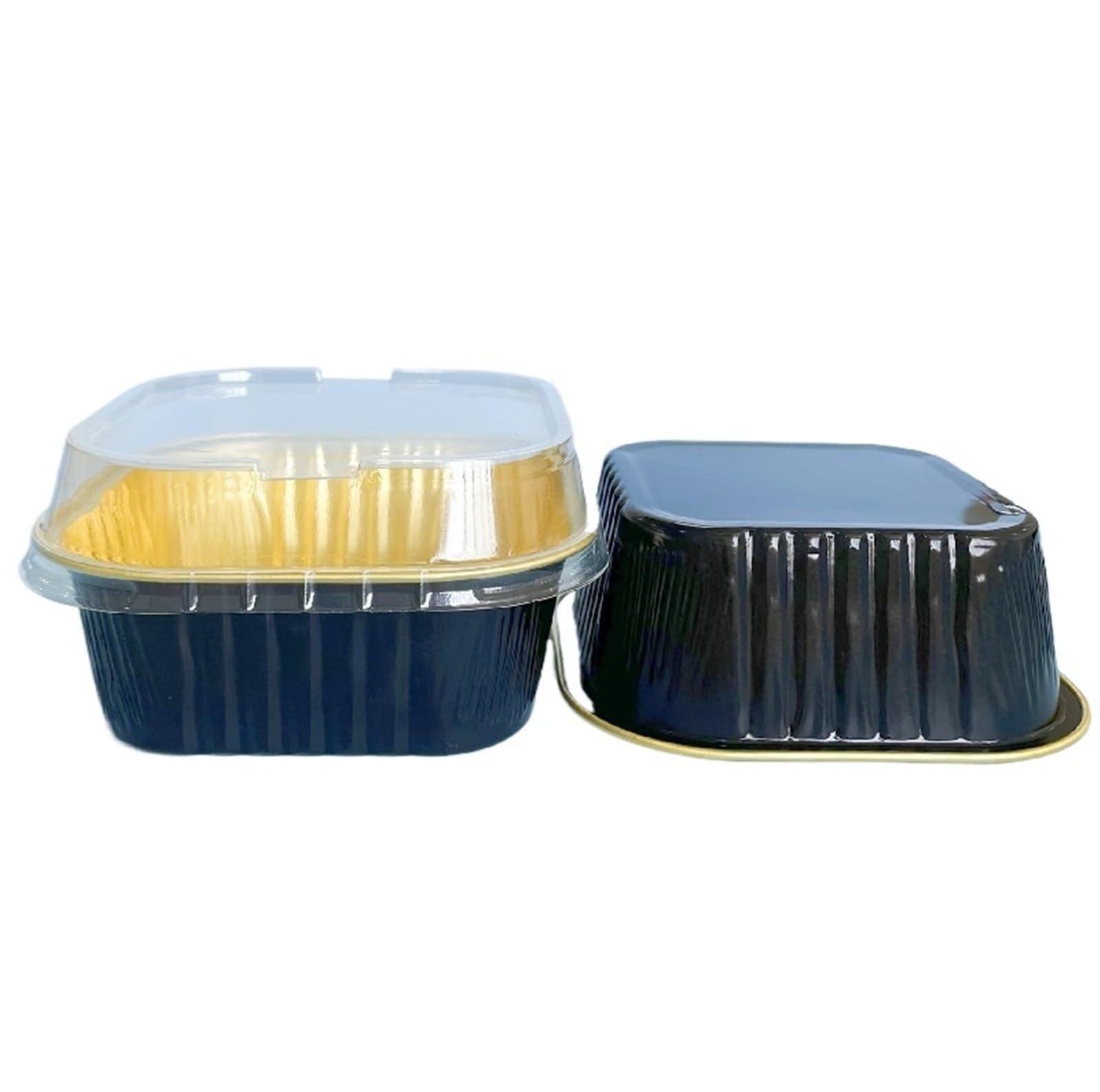 Gobelets à cupcake carrés aluminium antiadhésifs 300ml ramequins de cuisson pudding