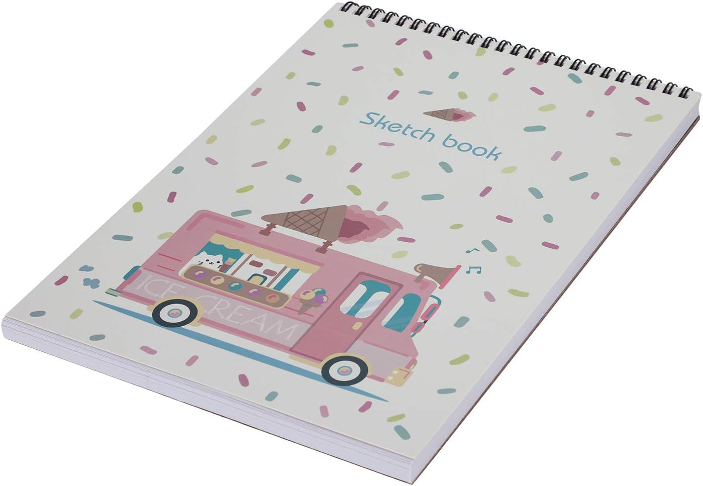 スケッチブック 落書き帳 縦 塗り絵 手帳 絵描き帳 色鉛筆用スケッチブック 絵画ノート スケッチ帳 スパイラル製本 リングメモ帳 空白 画用紙 写生 イラスト 美術 書道 練習帳 自由帳 学生 子供 大人 初心者 画材用品 おしゃれ 文房具 車柄