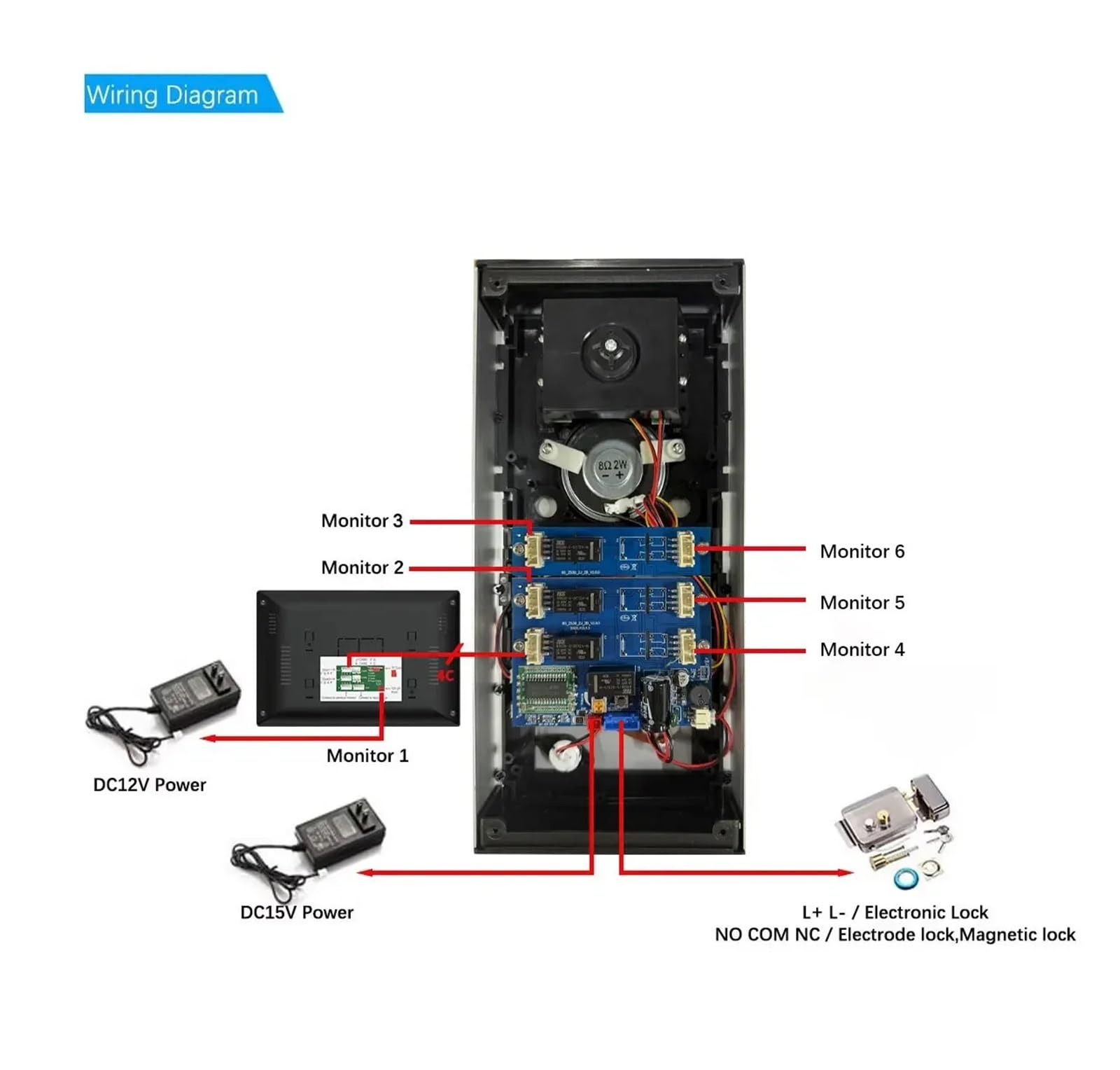7 "1080P Tuya WiFi Video intercomunicador multiunidad teléfono(2 Units W)