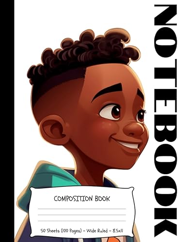 Black Boy Power Composition Notebook - 50 Sheets - Back To School Unique