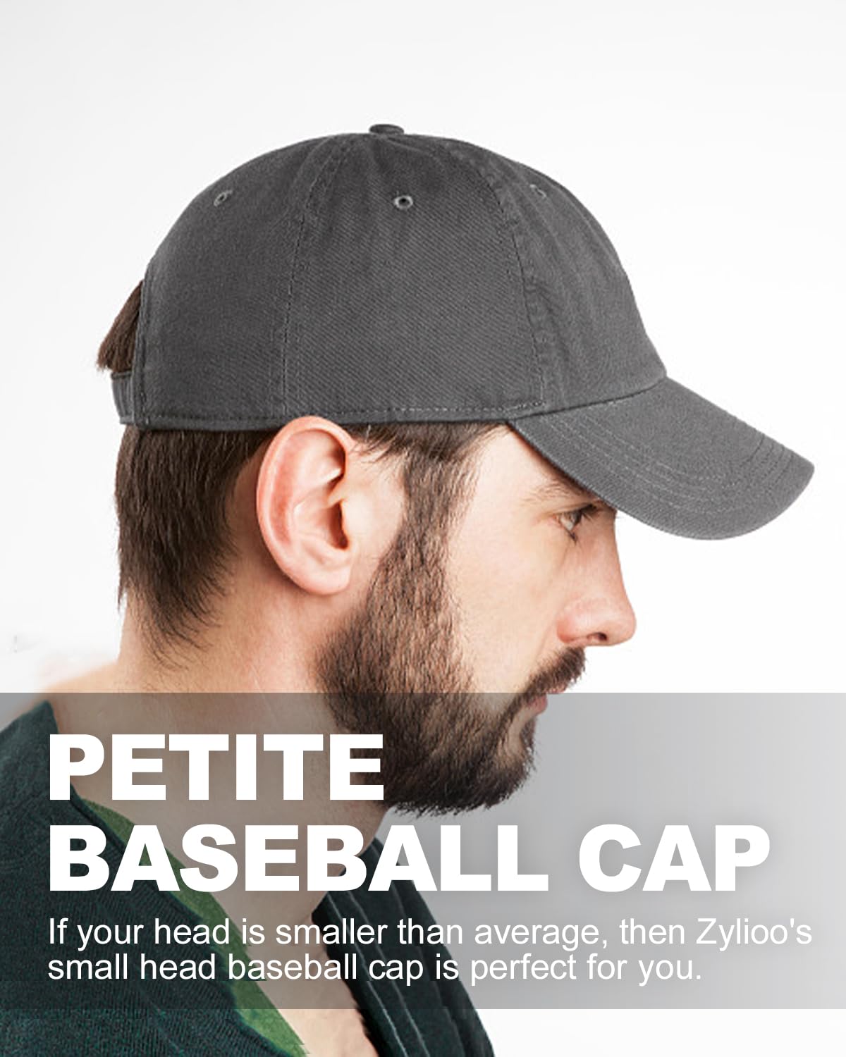 Zylioo Cappellino da baseball a testa piccola,Cappello a sfera di piccole dimensioni,Cappello sportivo rilassato,Cappello da golf regolabile