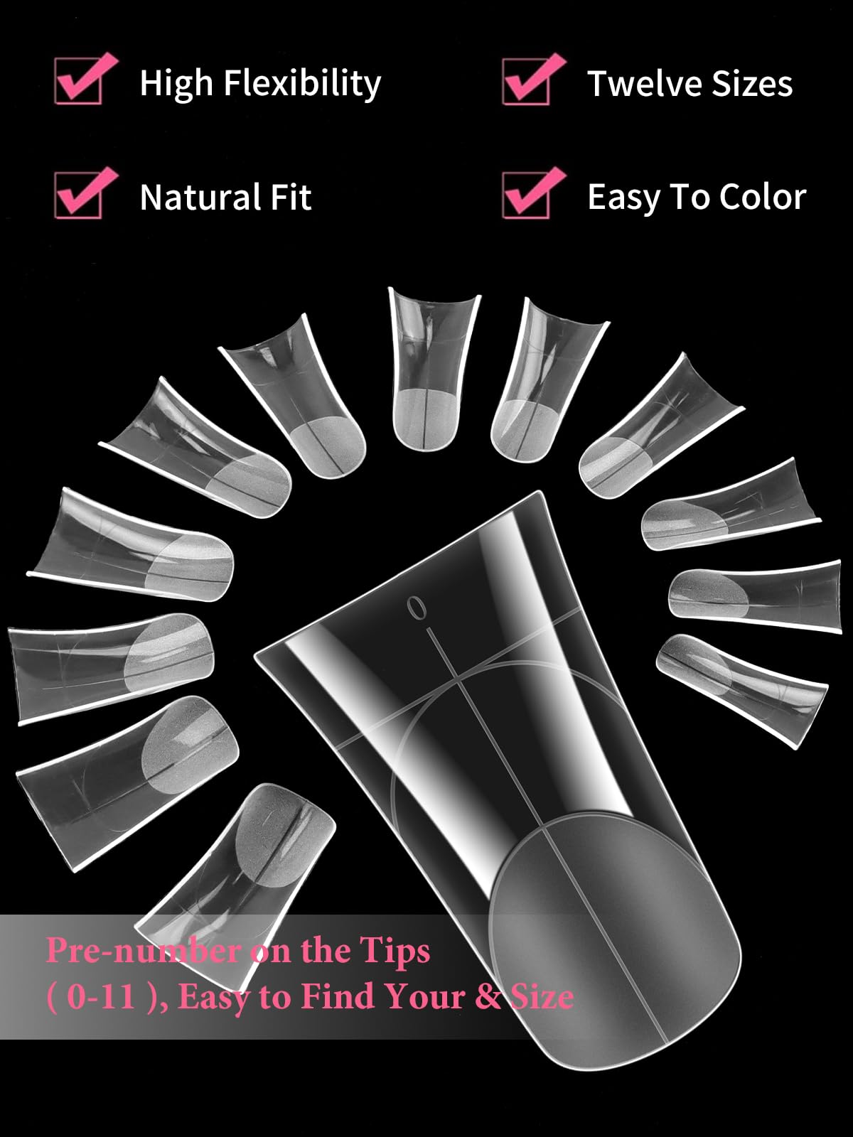 EBANKU 120 PCS Unghie Finte Nail System Dual Nail Form, Riutilizzabili Nail Dual Form Kit Nail Form Duck Shape Acrilico Tips Unghie con Scala Graduata per Unghie Strumenti