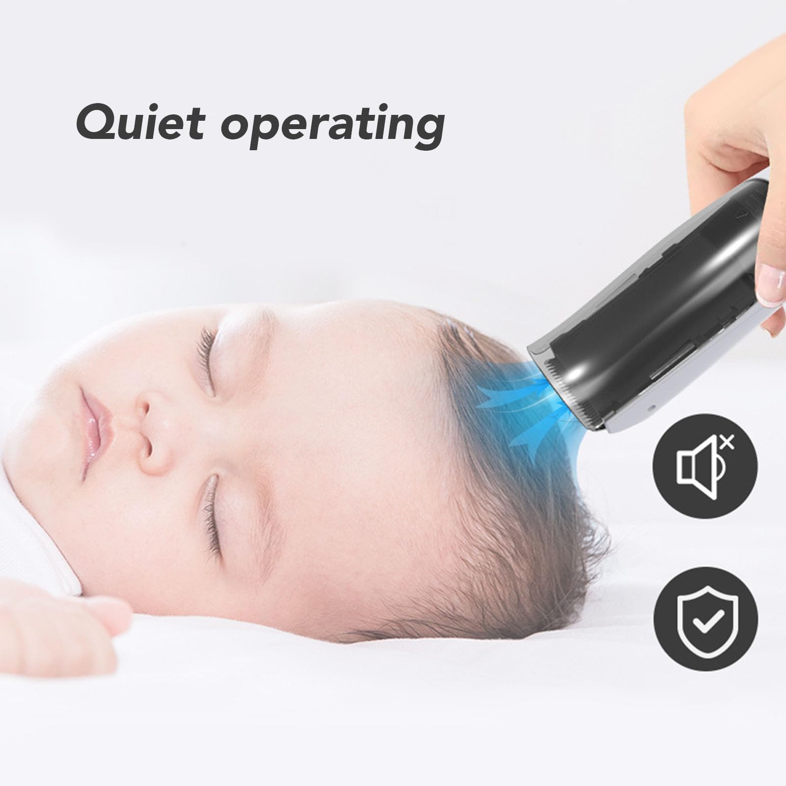 Cortapelos para Bebés, Lavable, Silencioso, de Funcionamiento Seguro, Cortapelos Eléctrico para Bebés, Pantalla Digital, Cortador de Pelo para Niños para Recién Nacidos