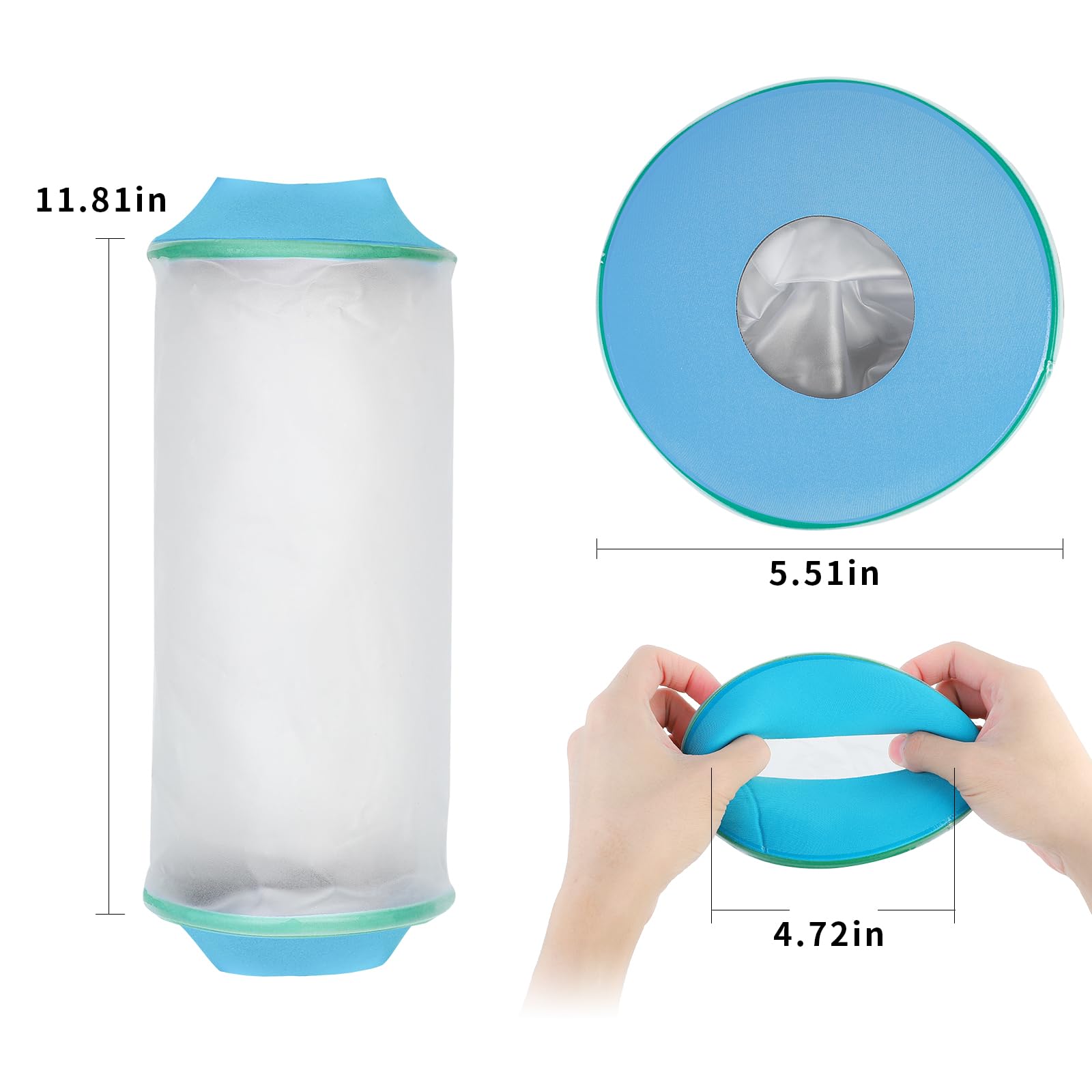 SUPERNIGHT Funda impermeable para ducha, protector de codo para adolescentes para nadar y bañarse, funda de vendaje impermeable reutilizable para heridas de brazo y mano de niños, evita infecciones