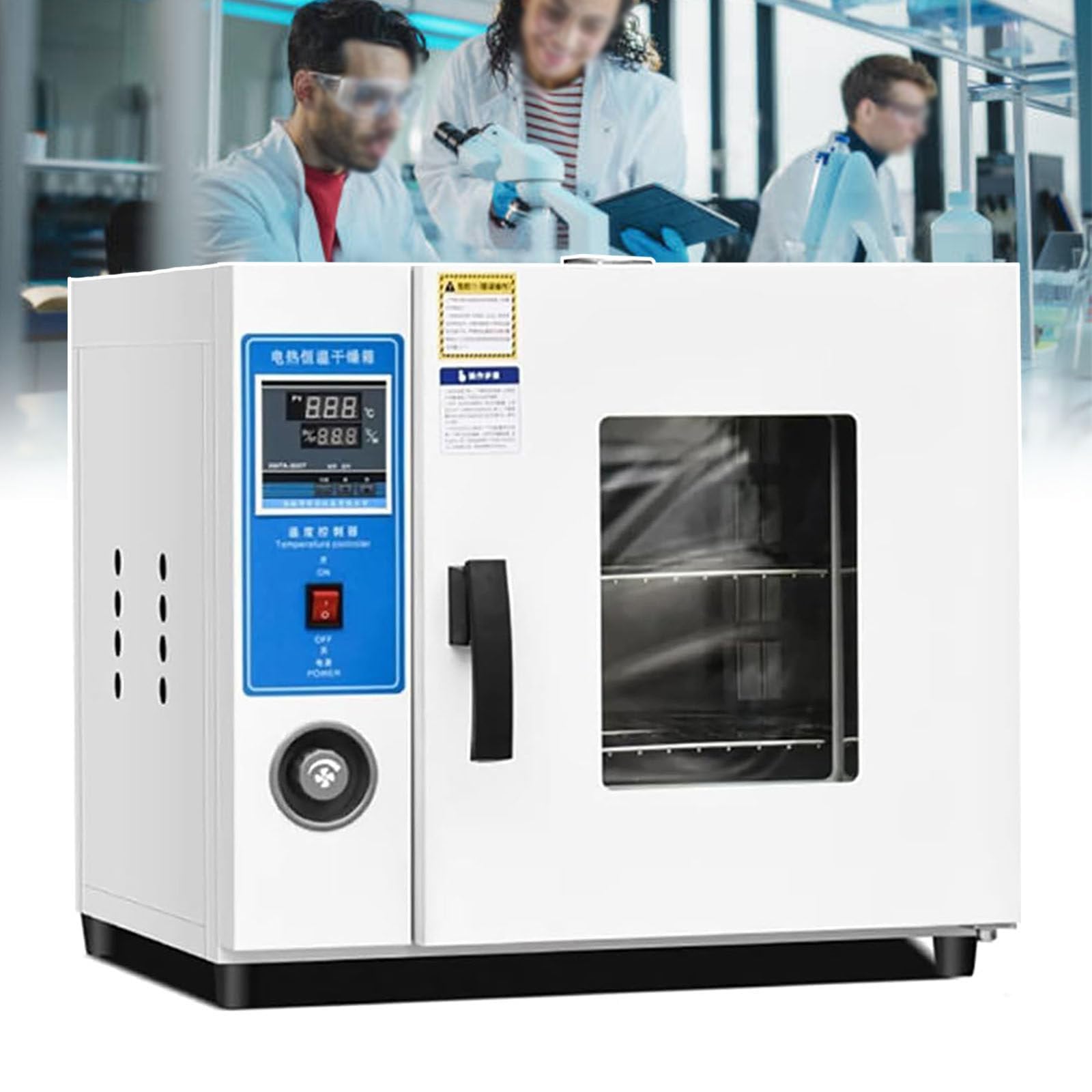 Horno Secado Por Chorro Temperatura Constante, Horno Secado EléCtrico Laboratorio, Revestimiento Acero Galvanizado/Acero Inoxidable, Estante MultiposicióN para Hornear, Secar Y Curar(Galvanized)