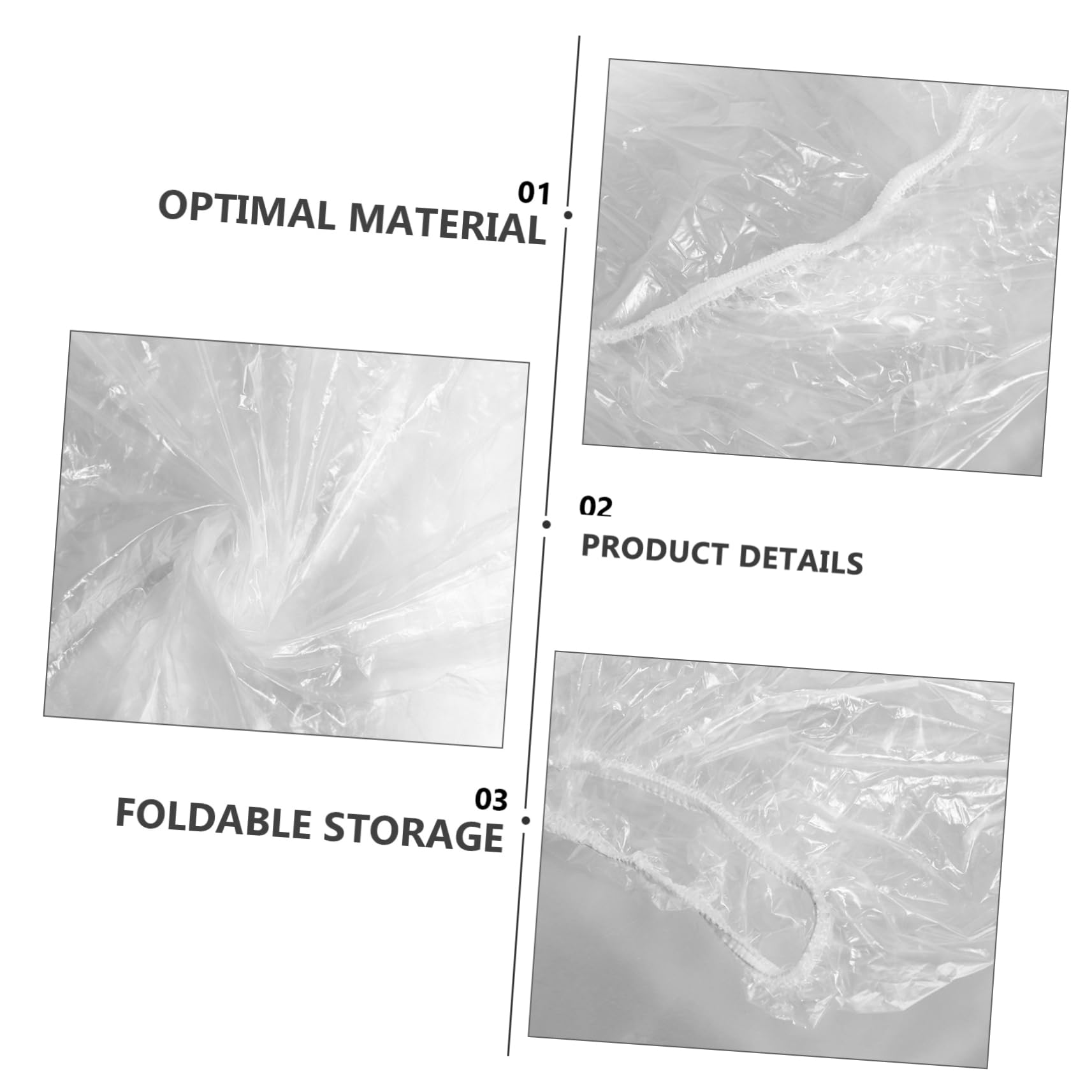 SEWOART Disposable Transparent Car Cover Tear-Resistant Pe Vehicle Protection for Indoor Outdoor Use Easy Attach and Detach Fit — view 7