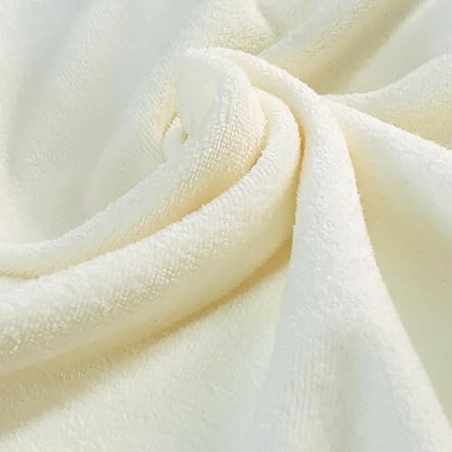 Miniatura 3 de USTIDE Juego de 3 toallas de baño de encaje amarillo claro, juego de toallas de mano de terciopelo (1 toalla de baño+2 toallas de mano)