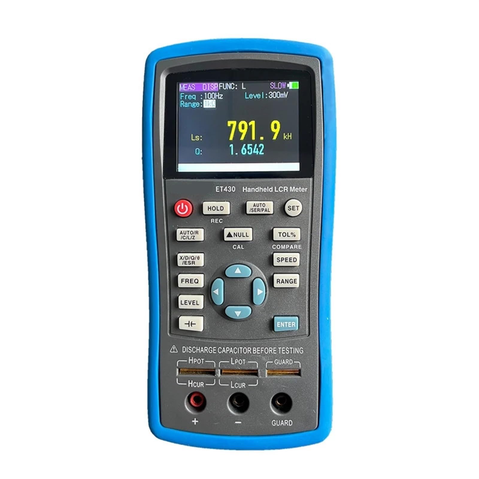 Multimetr cyfrowy, Profesjonalny miernik LCR 2,8” TFT ręczny cyfrowy mostek LCR pojemność indukcyjność rezystancja częstotliwość tester 100Hz~10kHZ Wszechstronne możliwości pomiarowe(ET431)