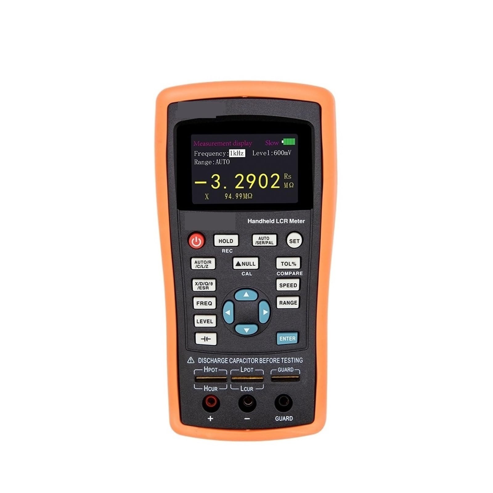 Medidor LCR Medidor de puente digital multifunción de 5 dígitos, probador de resistencia de inductancia de condensador LCR portátil de 100 KHz(4080)
