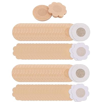 Chuppinz 80PCS Nipple Cover for Women, Nipples Shield Nipples Pasties Disposable Flower and Round Nipple Covers, Breast 