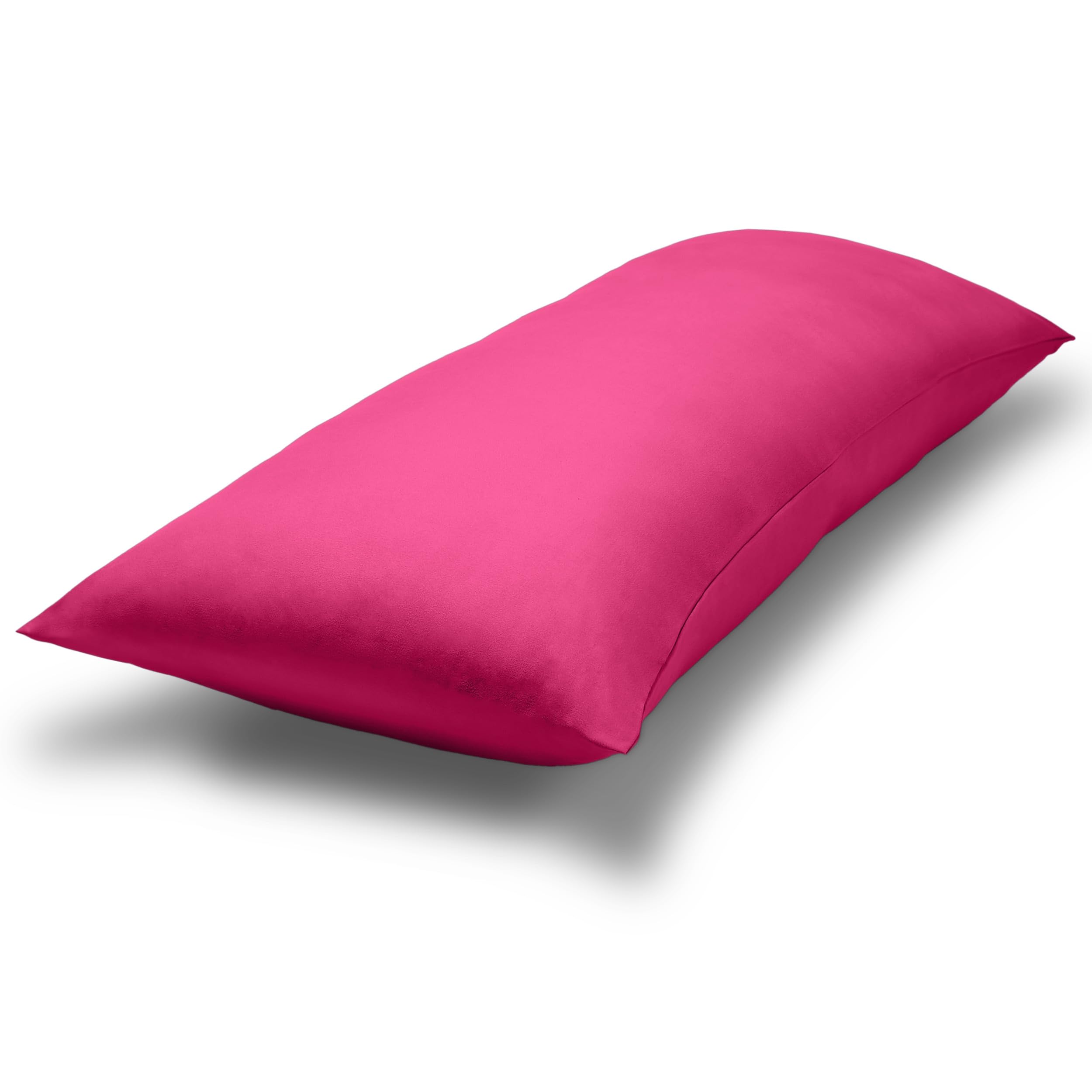 Bare Home Body Pillow Cover Zipper (20"x54", Pink)