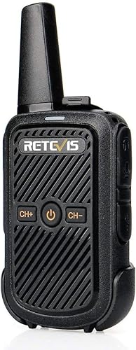 Retevis RT15 Walkie Talkies recargables para adultos, radios portátiles FRS bidireccionales Mini, bloqueo VOX carga USB, para campamento al aire