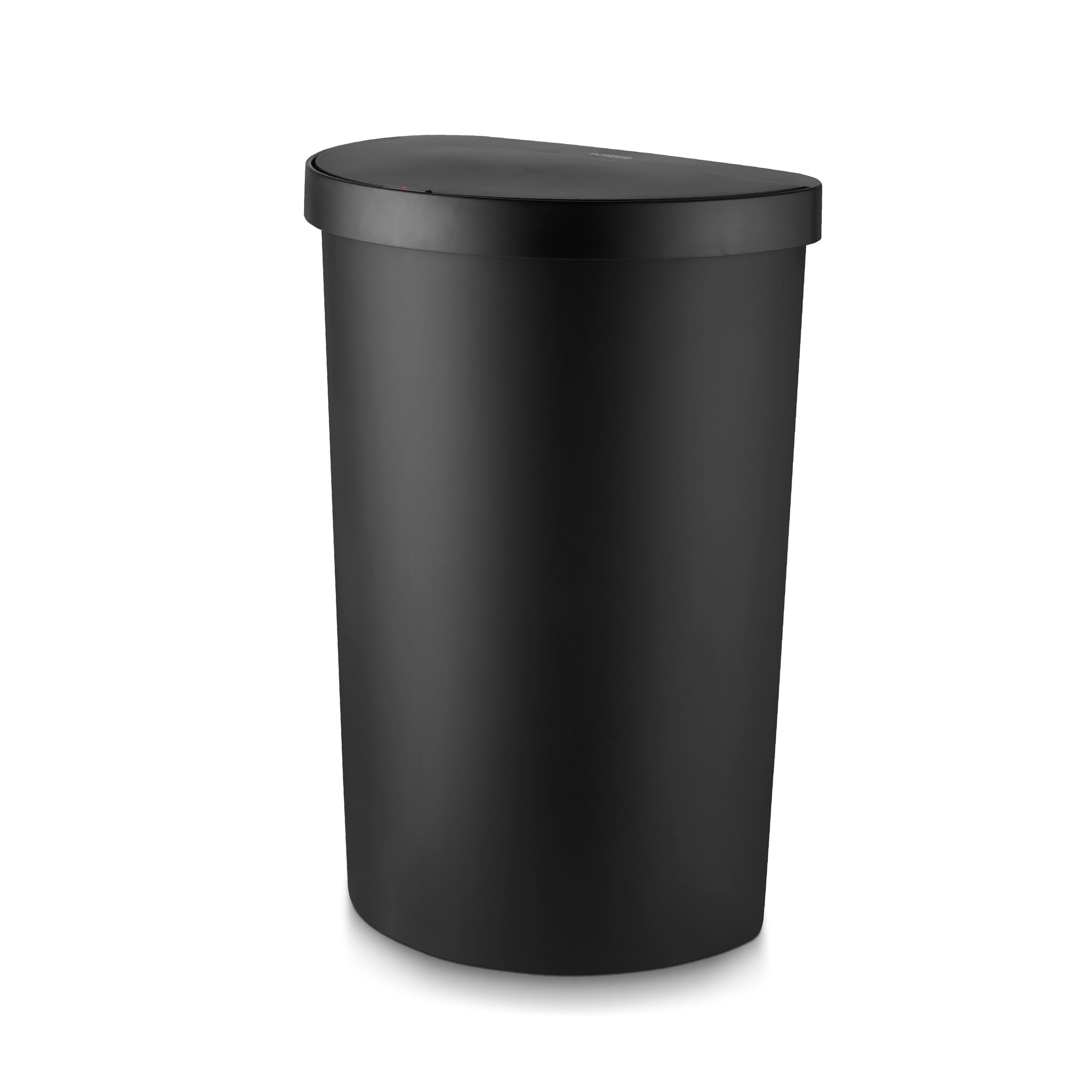 Tower Curved Sensor Bin with Liner Retainer Ring, Durable PP Body, Battery Operated, 50L, Black