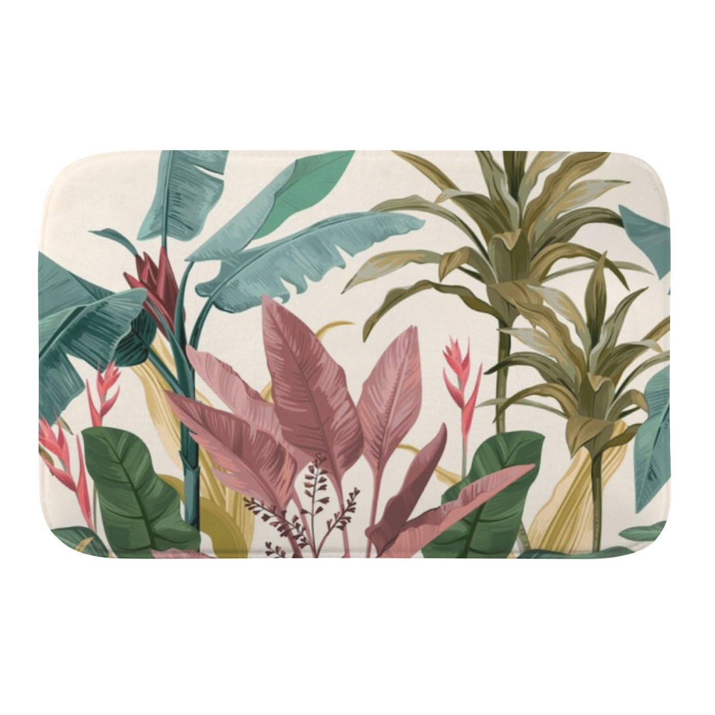 Festive Green Leaf Door Mat Outside Entrance 18 X30 Mudroom Rug Bathroom Christmas Decorations Bathroom Rugs Outdoor Door