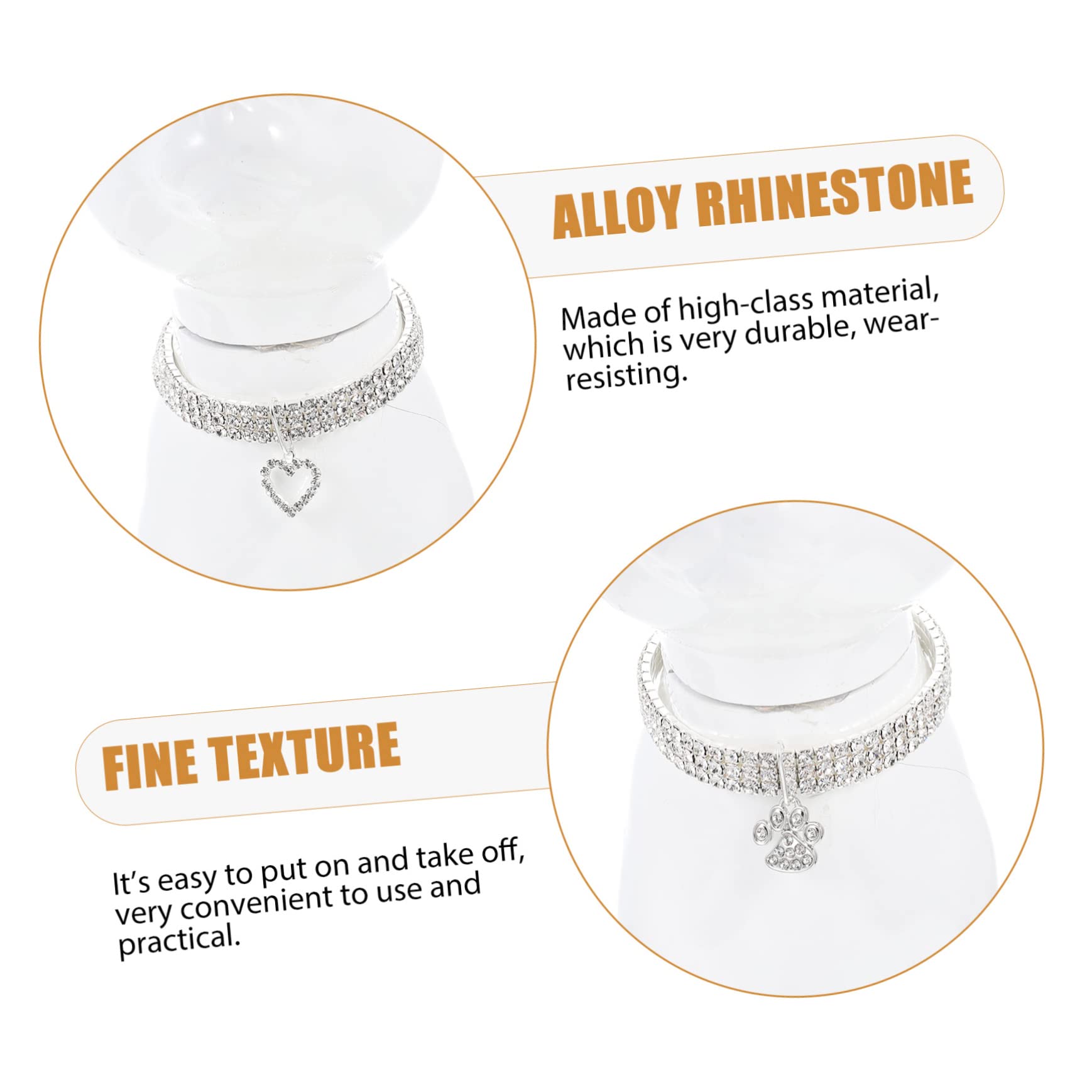 Housoutil 9pezzi Collane Decorative per Animali di Collari per Cani e Gatti Strass Accessori Eleganti e Resistenti per FESTIVITÀ e Occasioni Speciali