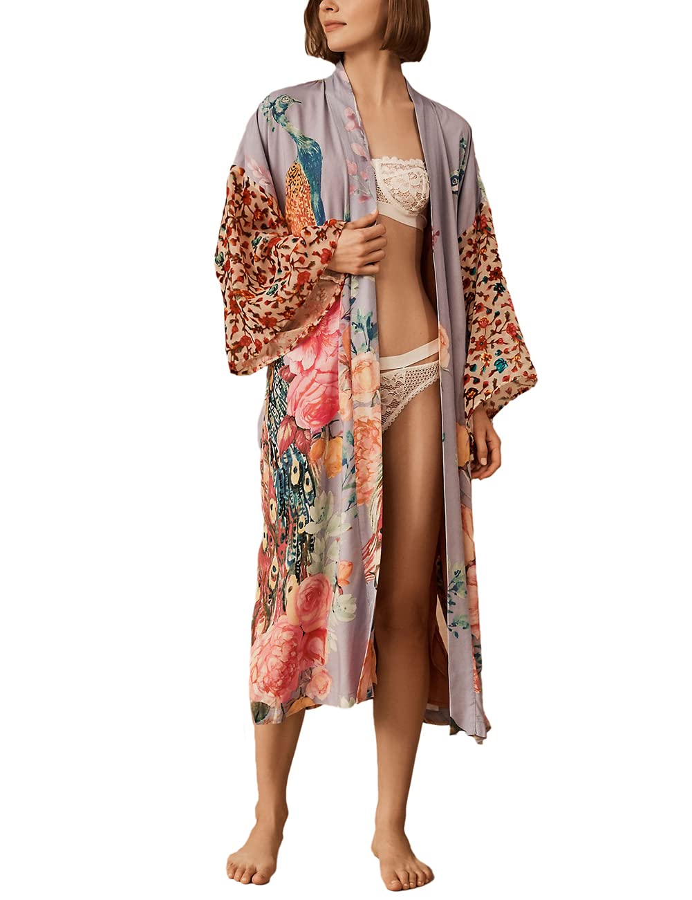 Bsubseach Cárdigan Tipo Kimono para Mujer Sexy Suelto a la Moda